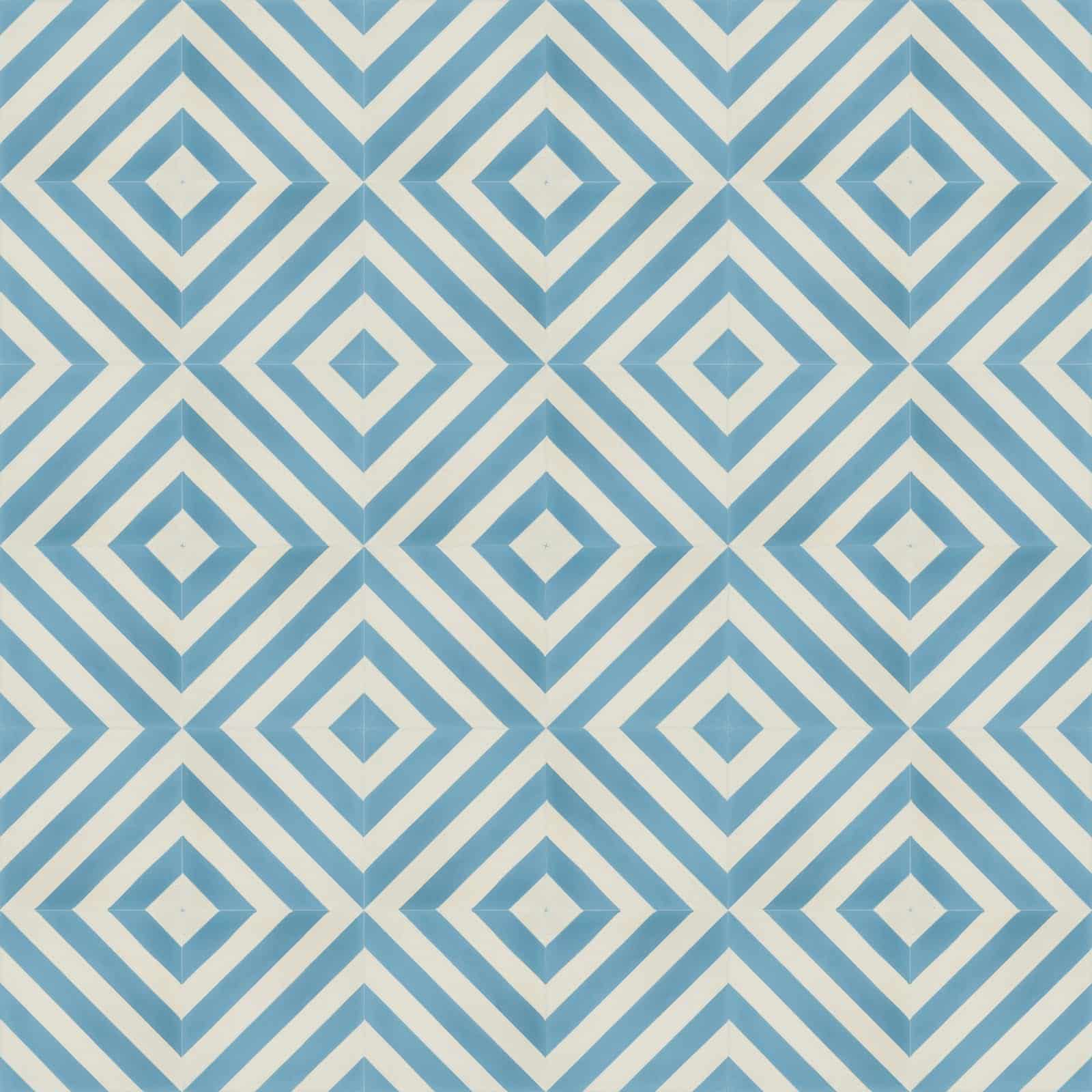 Blau-weisse Zementfliese von VIA für Vitra
