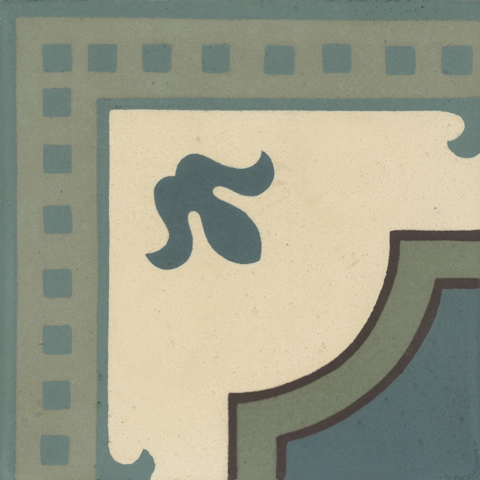 Zementfliesen N° 53060/141 im Detail, Oberfläche und Muster aus der Nähe, Variante 2