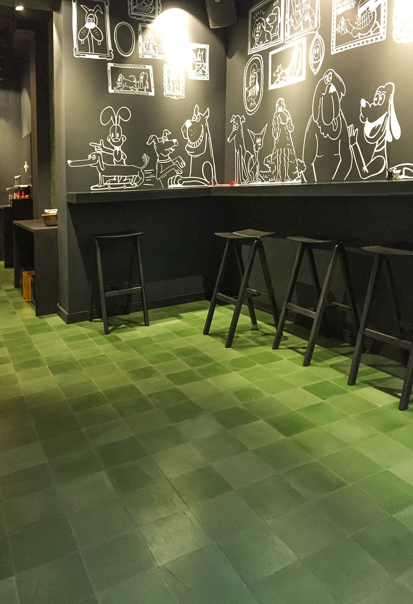 Cement tile green N° 22