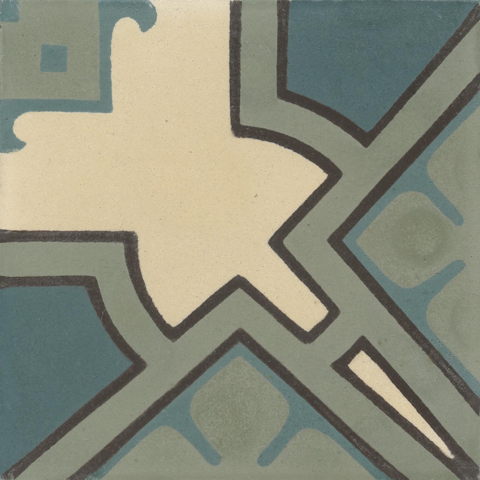 Zementfliesen N° 54060/141 im Detail, Oberfläche und Muster aus der Nähe