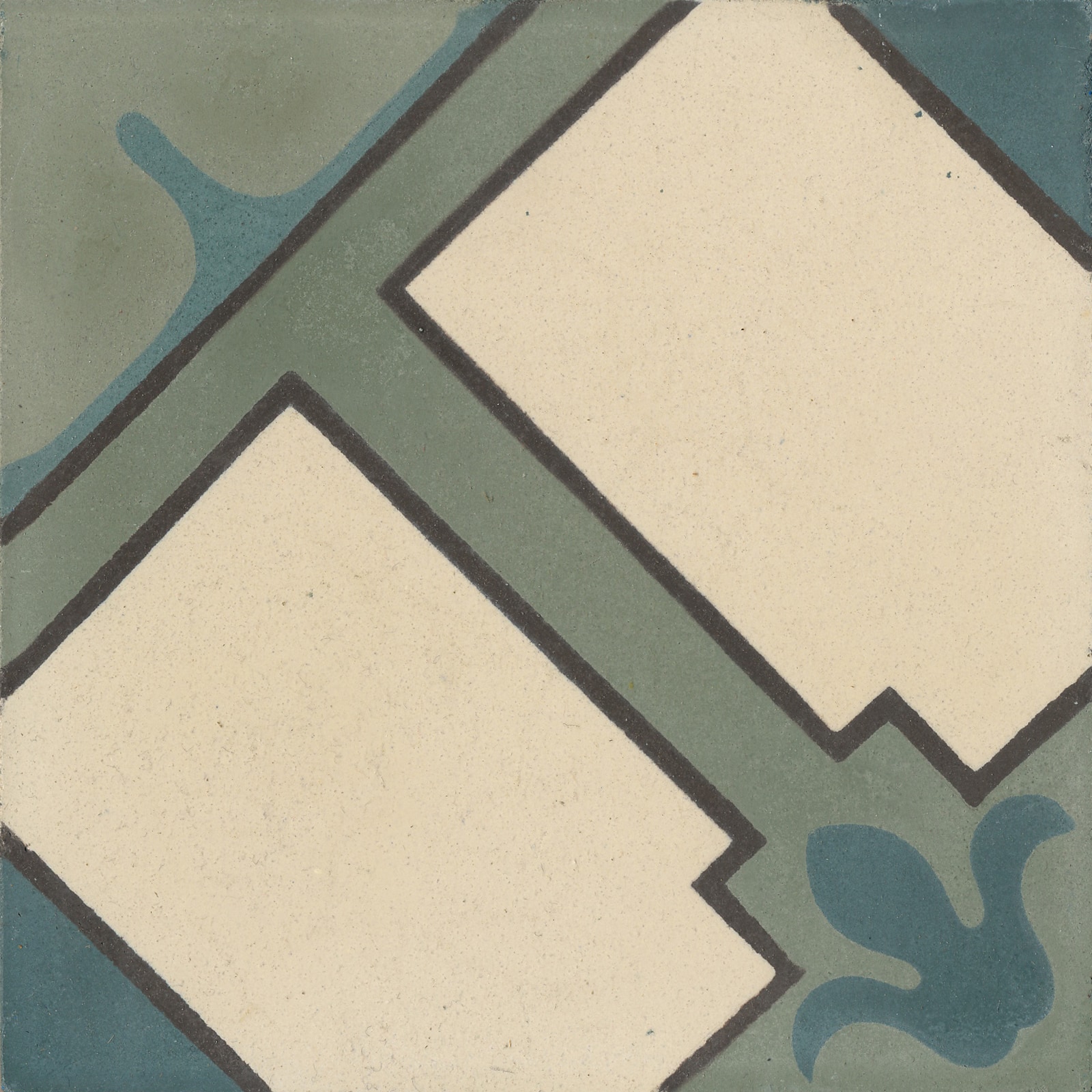 Zementfliesen N° 51060/141 im Detail, Oberfläche und Muster aus der Nähe