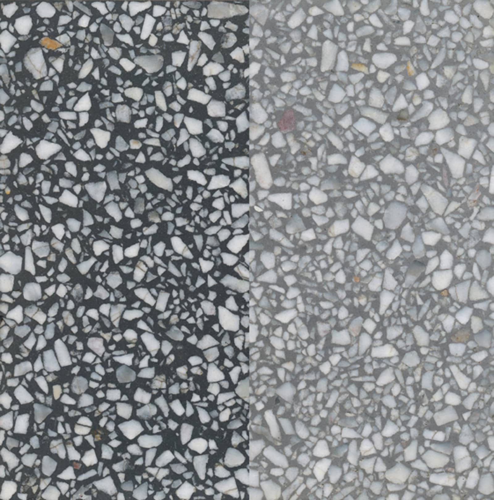 VIA Terrazzoplatte grob zwei Farben