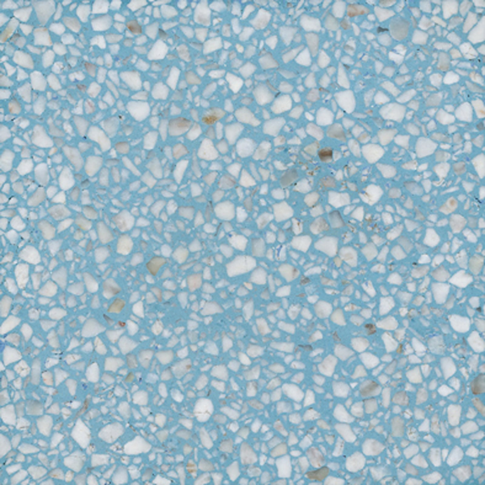 VIA Terrazzoplatte grob in hellblau
